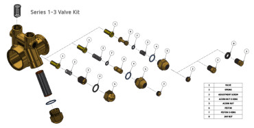 Series 3 Valve Repair Kit- 1P3AXXXFXX3B